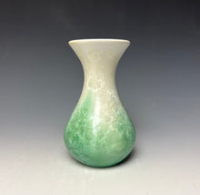 Load image into Gallery viewer, Crystalline Mini Vase in Ivory and Green 3
