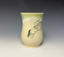 Load image into Gallery viewer, Jumping Horse &amp; Rider Mug- Key Lime
