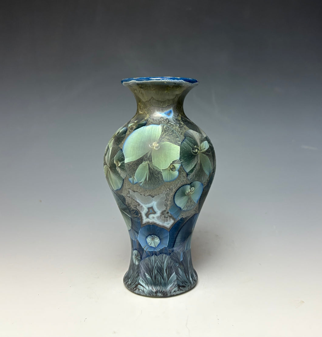 Cobalt Galaxy Crystalline Glazed Vase 2