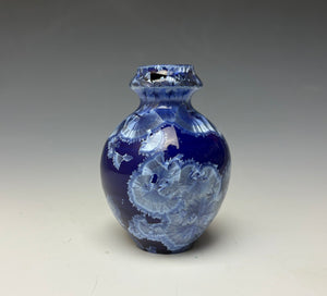 Winter Sky Blue Crystalline Glazed Mini Vase #5