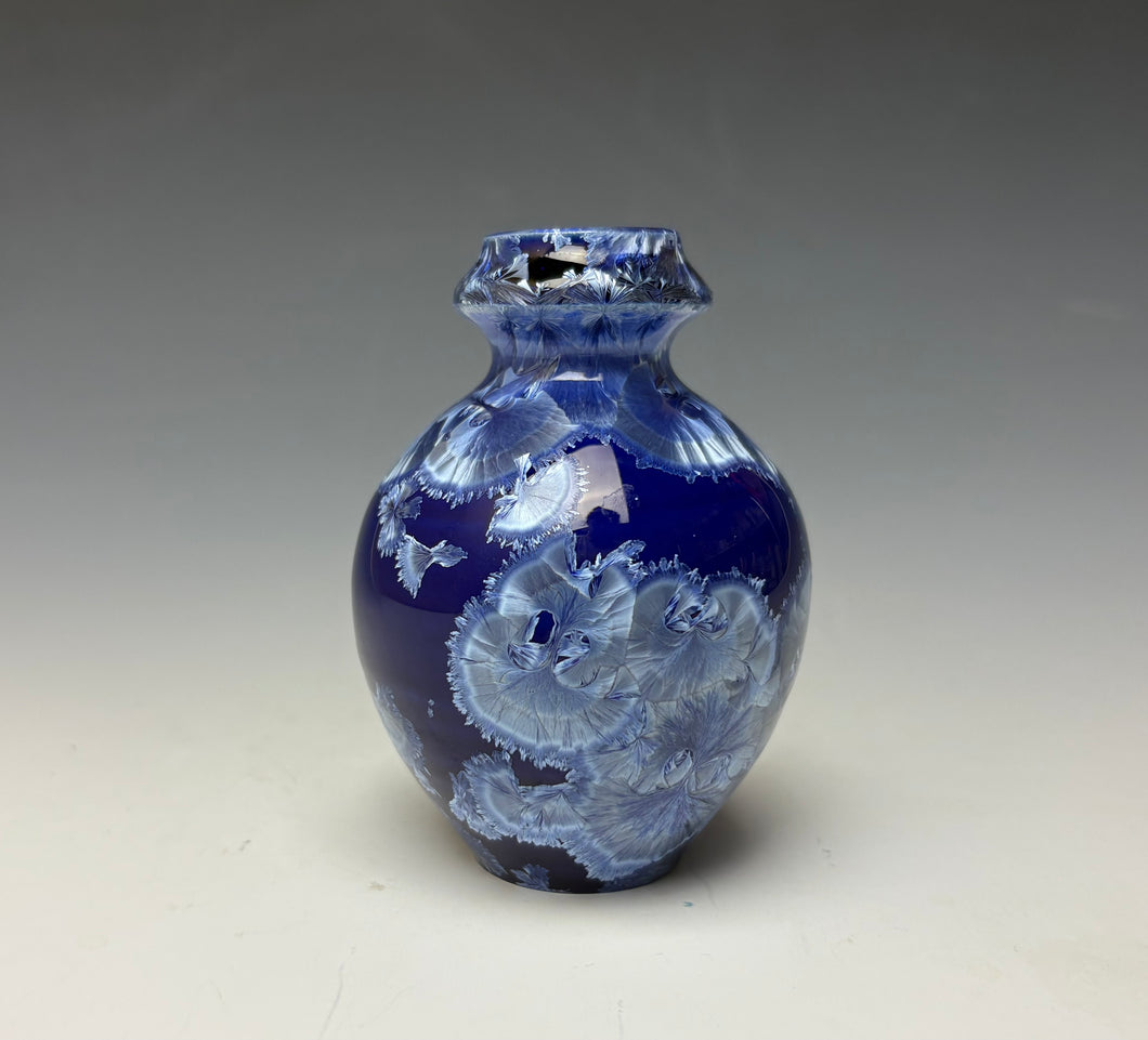 Winter Sky Blue Crystalline Glazed Mini Vase #5