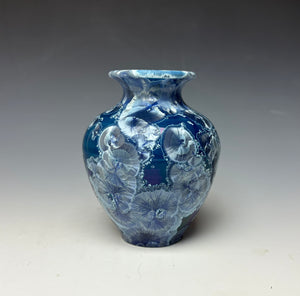 Crystalline Glazed Mini Vase in Atlantic Storm Blue 7