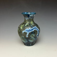 Load image into Gallery viewer, Cobalt Galaxy Crystalline Glazed Mini Vase 3
