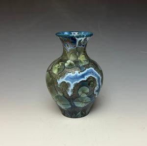 Cobalt Galaxy Crystalline Glazed Mini Vase 3
