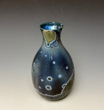 Load image into Gallery viewer, Cobalt Galaxy Crystalline Glazed Mini Vase 4
