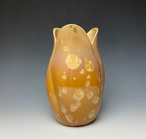 Tulip Vase- Iced Caramel #1