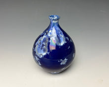 Load image into Gallery viewer, Winter Sky Blue Crystalline Glazed Mini Vase #2
