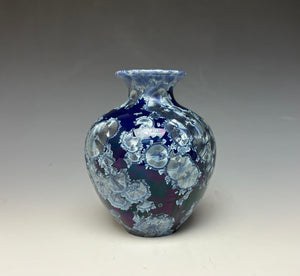 Winter Sky Blue Crystalline Glazed Mini Vase #3