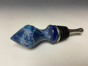 Crystalline Glazed Bottle Stopper- Atlantic Storm Blue