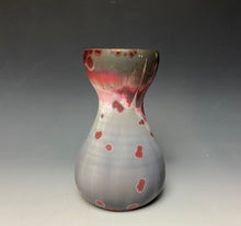 Load image into Gallery viewer, Ruby and White Glazed Bulb Vase
