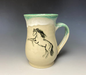 Rearing Horse Mug - Bermuda Green