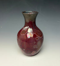Load image into Gallery viewer, Crystalline Glazed Vase in Ruby
