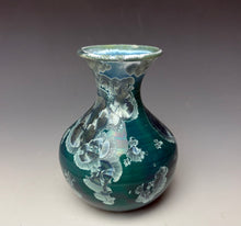 Load image into Gallery viewer, Aqua Crystalline Glazed Mini Vase
