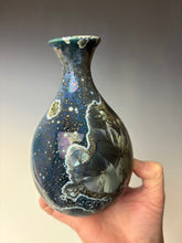 Load image into Gallery viewer, Cobalt Galaxy Crystalline Glazed Mini Vase 14
