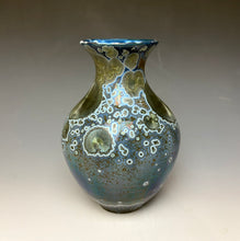 Load image into Gallery viewer, Cobalt Galaxy Crystalline Glazed Vase 6
