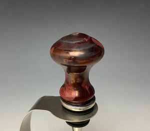 Crystalline Glazed Bottle Stopper- Ruby #2