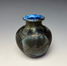 Load image into Gallery viewer, Cobalt Galaxy Crystalline Glazed Vase
