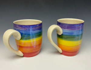 Rainbow Mug - Purple Rim