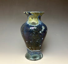 Load image into Gallery viewer, Cobalt Galaxy Crystalline Glazed Vase
