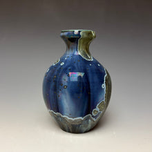 Load image into Gallery viewer, Cobalt Galaxy Crystalline Glazed Mini Vase 3
