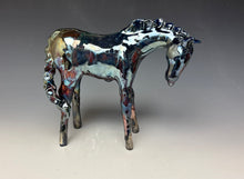Load image into Gallery viewer, Copper Rainbow Raku Horse 880
