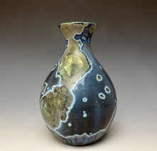 Load image into Gallery viewer, Cobalt Galaxy Crystalline Glazed Vase 8
