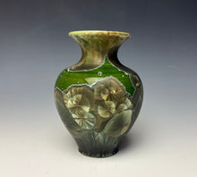 Load image into Gallery viewer, Green Galaxy Crystalline Glazed Mini Vase
