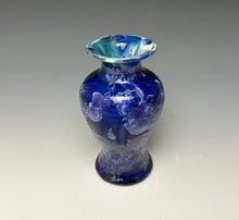 Load image into Gallery viewer, Royal Blue Crystalline Glazed Mini Vase
