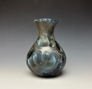 Cobalt Galaxy Crystalline Glazed Vase 2