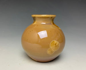 Iced Caramel Crystalline Glazed Mini Vase