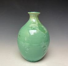 Load image into Gallery viewer, Light Green Crystalline Glazed Mini Vase #2
