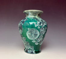 Load image into Gallery viewer, Aqua Crystalline Glazed Vase
