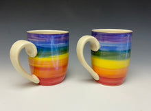 Load image into Gallery viewer, Rainbow Mug - Purple Rim
