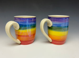 Rainbow Mug - Purple Rim