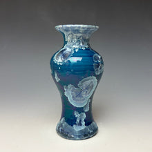 Load image into Gallery viewer, Crystalline Glazed Mini Vase in Atlantic Storm Blue 6
