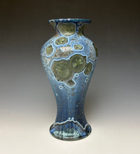 Load image into Gallery viewer, Cobalt Galaxy Crystalline Glazed Vase 7
