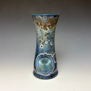 Cobalt Galaxy Crystalline Glazed Vase 3