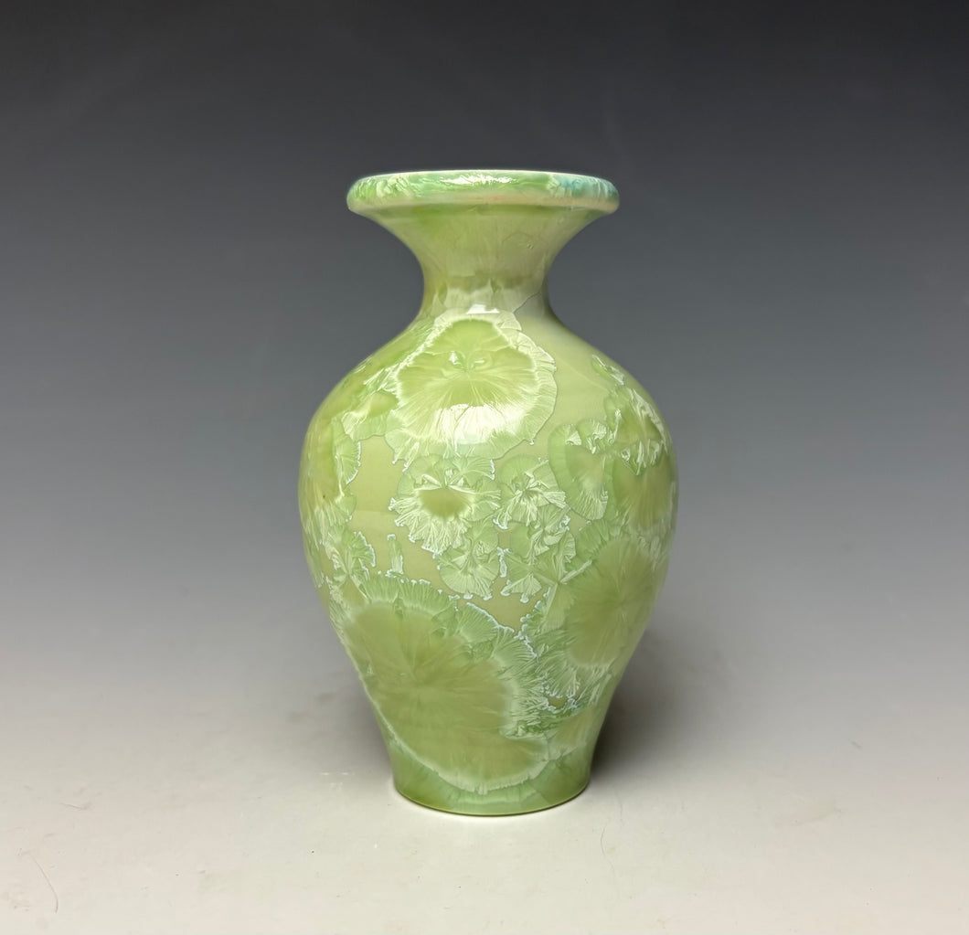 Crystalline Glazed Mini Vase - Mint Green 5