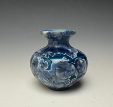 Load image into Gallery viewer, Crystalline Glazed Mini Vase in Atlantic Storm Blue 4
