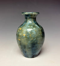 Load image into Gallery viewer, Light Blue Crystalline Glazed Mini Vase
