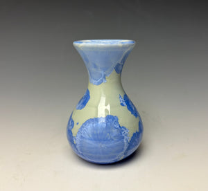 Powder Blue Crystalline Glazed Mini Vase