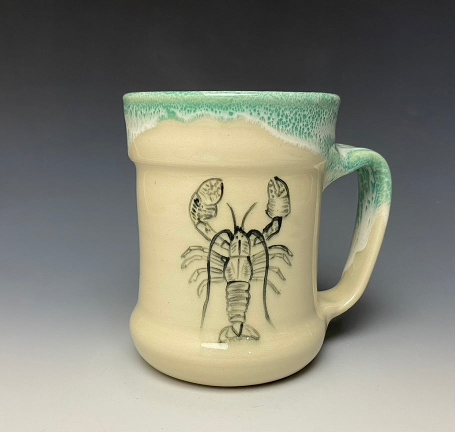 Lobster Mug- Bermuda Green