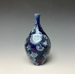 Crystalline Glazed Mini Vase in Atlantic Storm Blue 5