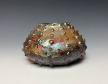 Load image into Gallery viewer, Rainbow Copper Raku Urchin AirPlant Vase #4
