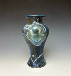 Cobalt Galaxy Crystalline Glazed Vase 2
