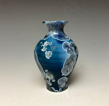 Load image into Gallery viewer, Crystalline Glazed Mini Vase in Atlantic Storm Blue 3
