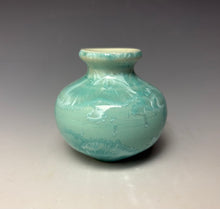Load image into Gallery viewer, Light Green Crystalline Glazed Mini Vase #4
