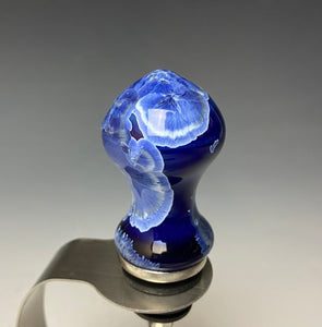 Crystalline Glazed Bottle Stopper- Winter Sky Blue #2