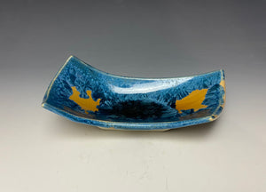 Crystalline Tray in Blue and Orange