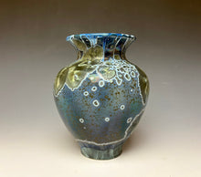 Load image into Gallery viewer, Cobalt Galaxy Crystalline Glazed Vase 8
